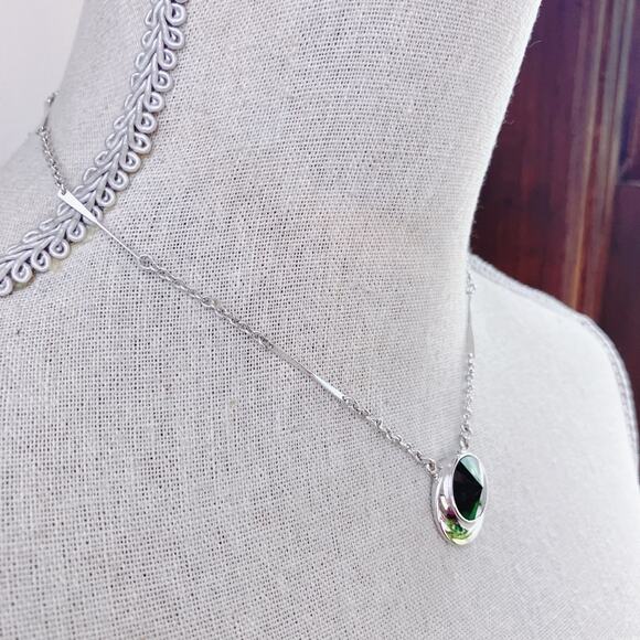 VTG Signed Sarah Coventry Clip Earrings Necklace Set Black Glass Silver Tone 70s - Picture 11 of 13